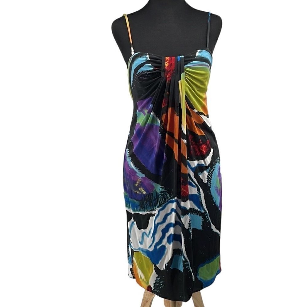 Ted Baker London Deana Dress Abstract Colorful Vacation Party Sz 2